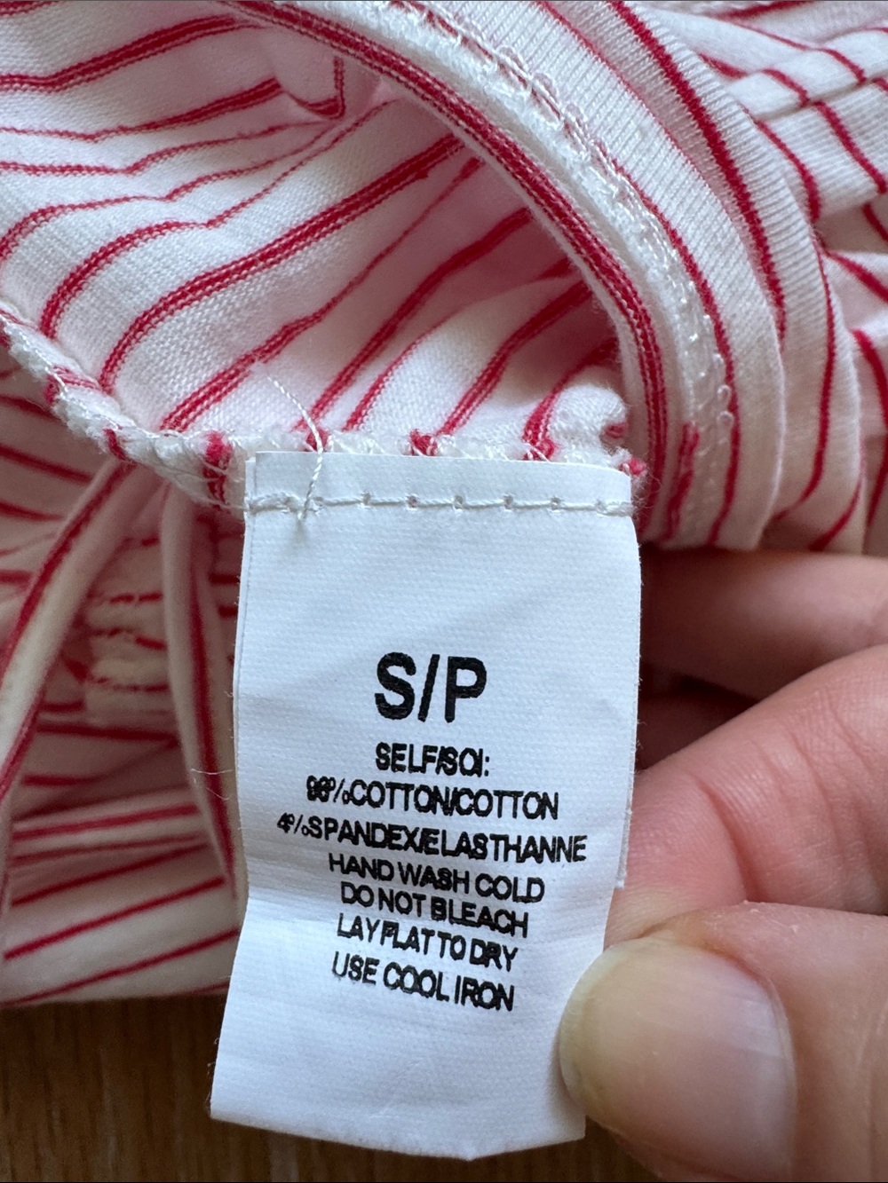 Design Lab Lord & Taylor Red Striped Ruched V-Neck Tee - Picture 4 of 7
